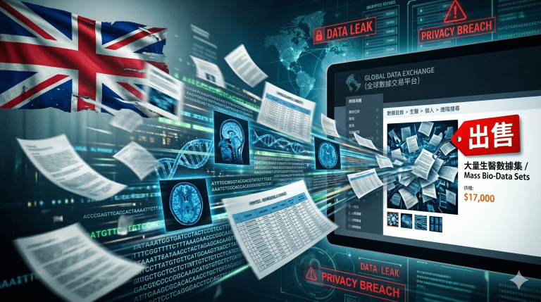 英國50萬筆生醫資料外洩阿里巴巴：去識別化資料的隱私危機